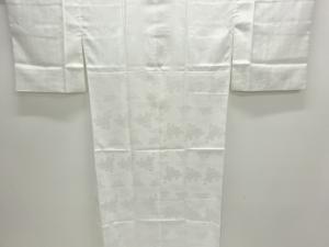 未使用品　草花模様織出し単衣長襦袢